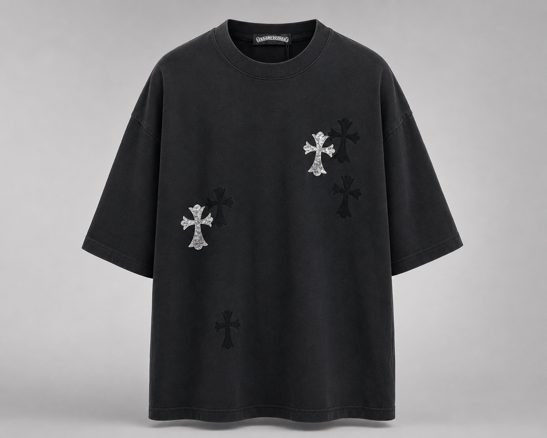 Charcoal Cross Patch Tee