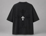 Load image into Gallery viewer, Charcoal Cross Patch Tee