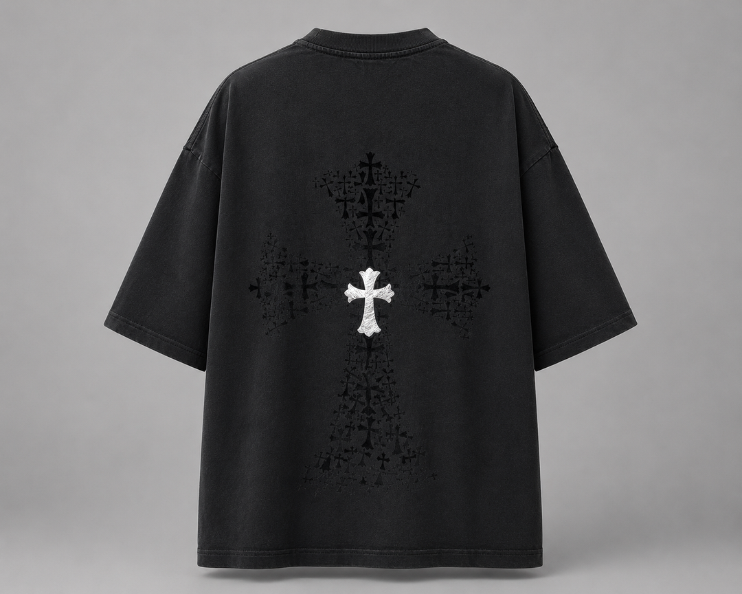 Charcoal Cross Patch Tee