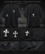 Load image into Gallery viewer, Charcoal Cross Patch Tee