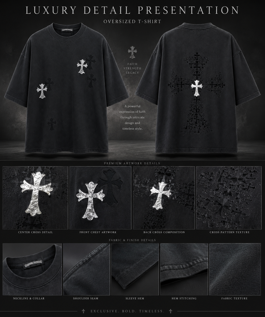 Charcoal Cross Patch Tee