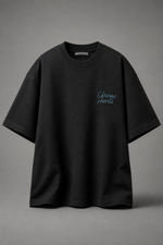 Load image into Gallery viewer, Midnight Sapphire Script Tee