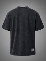 Load image into Gallery viewer, Charcoal Jacquard Distressed Luxury Tee