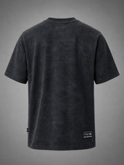 Charcoal Jacquard Distressed Luxury Tee