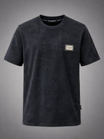 Load image into Gallery viewer, Charcoal Jacquard Distressed Luxury Tee