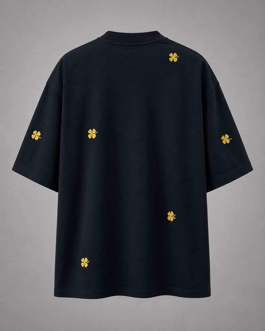 Dior Midnight Onyx Four-Leaf Applique Tee