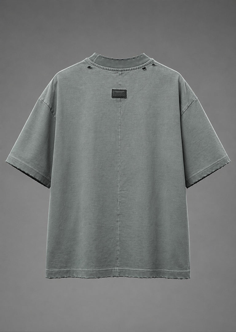 Anarchy Grid Studded Over-Fit Crew