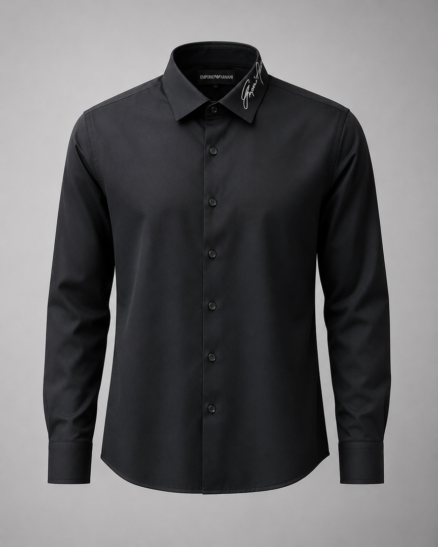 Emporio Armani Script Collar Shirt