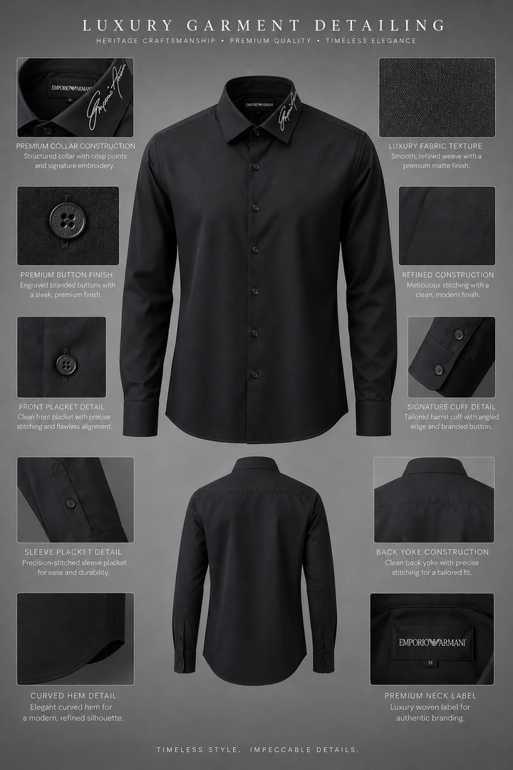 Emporio Armani Script Collar Shirt