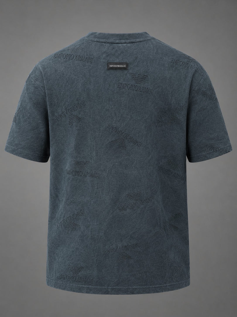 Mineral-Wash Monogram Statement Tee