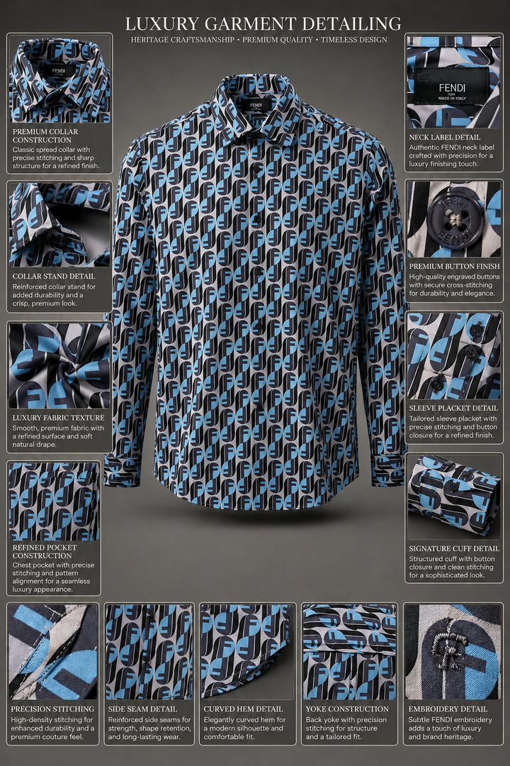 FENDI Monogram Chain Shirt