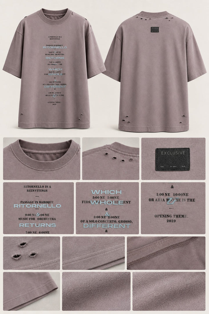 Heather Grey Exposed Underlay T-shirt