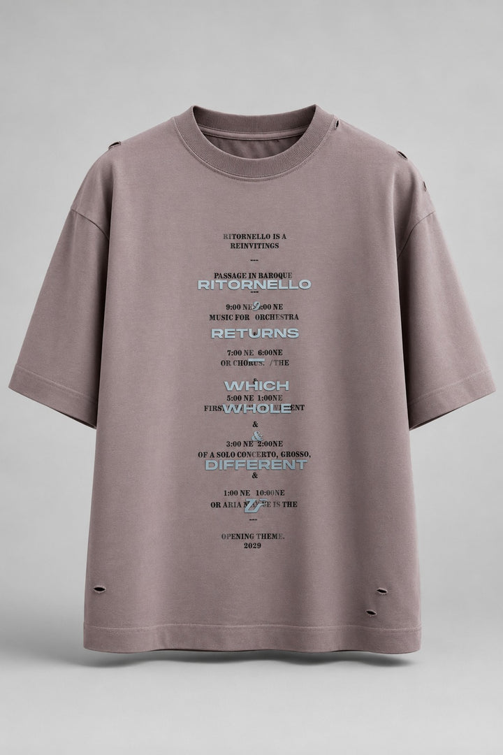 Heather Grey Exposed Underlay T-shirt