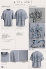 Load image into Gallery viewer, Distressed Hibiscus Oversized Tee