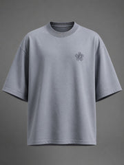 Distressed Hibiscus Oversized Tee