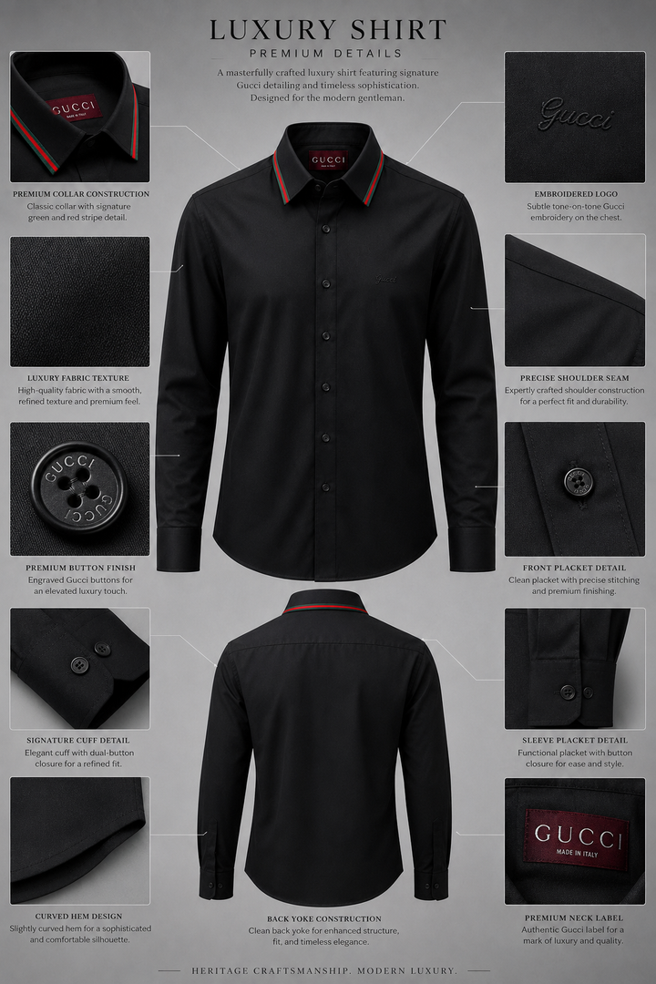 GG Ribbon Collar Shirt