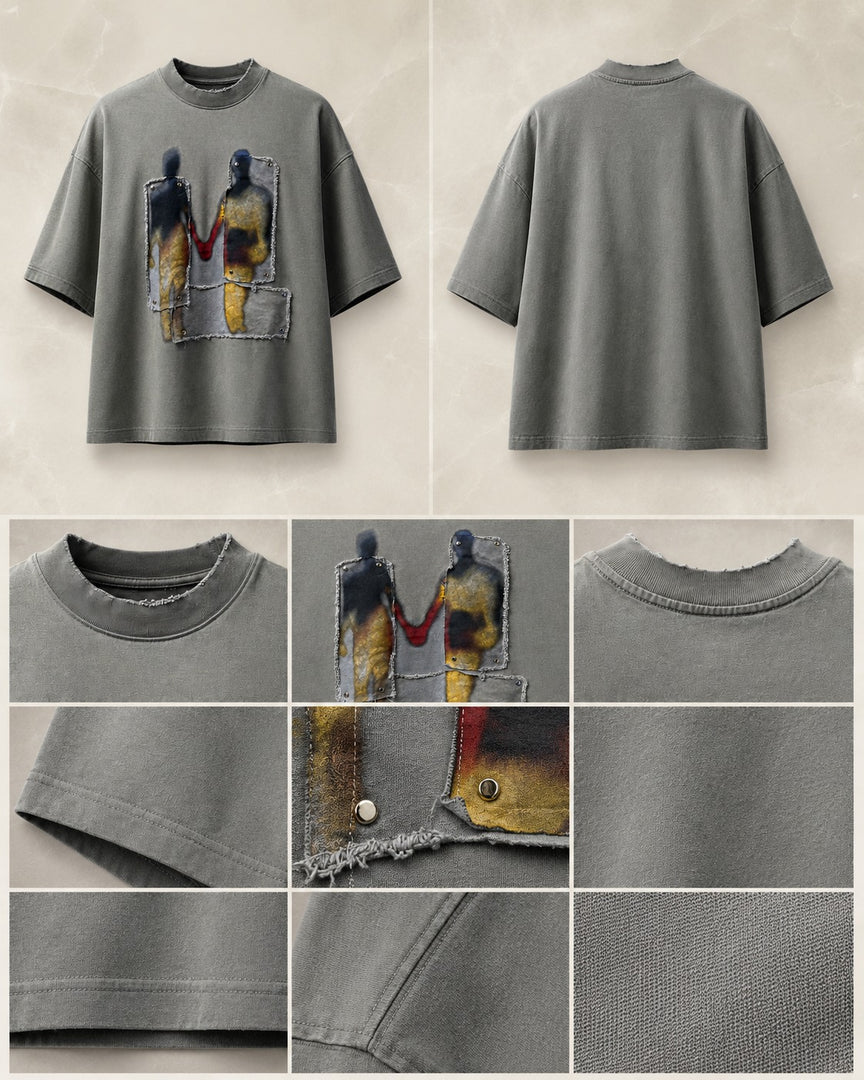 "Ritornello" Distressed Typography Tee