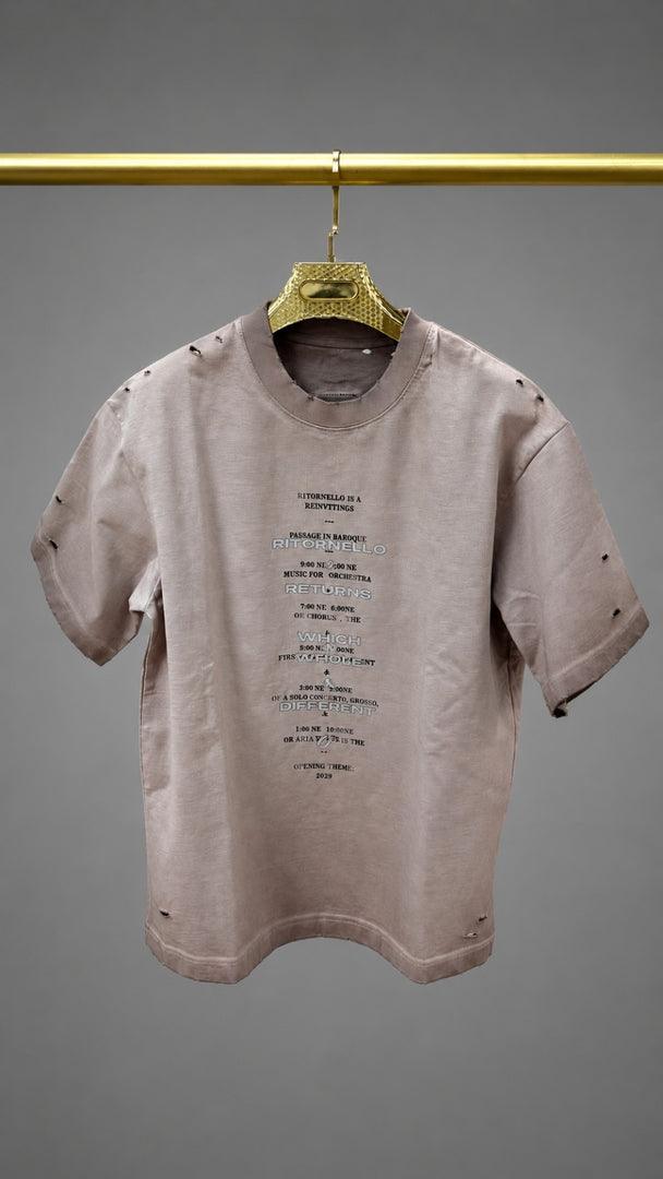 Heather Grey Exposed Underlay T-shirt