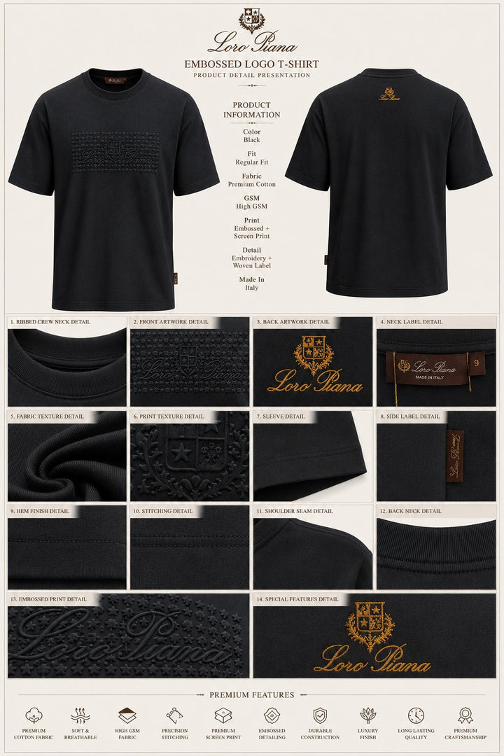 Carbon Matte Textured Shield Tee