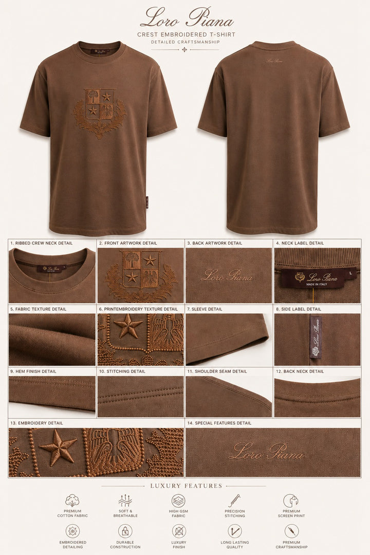 Cocoa Imperial Crest Tee