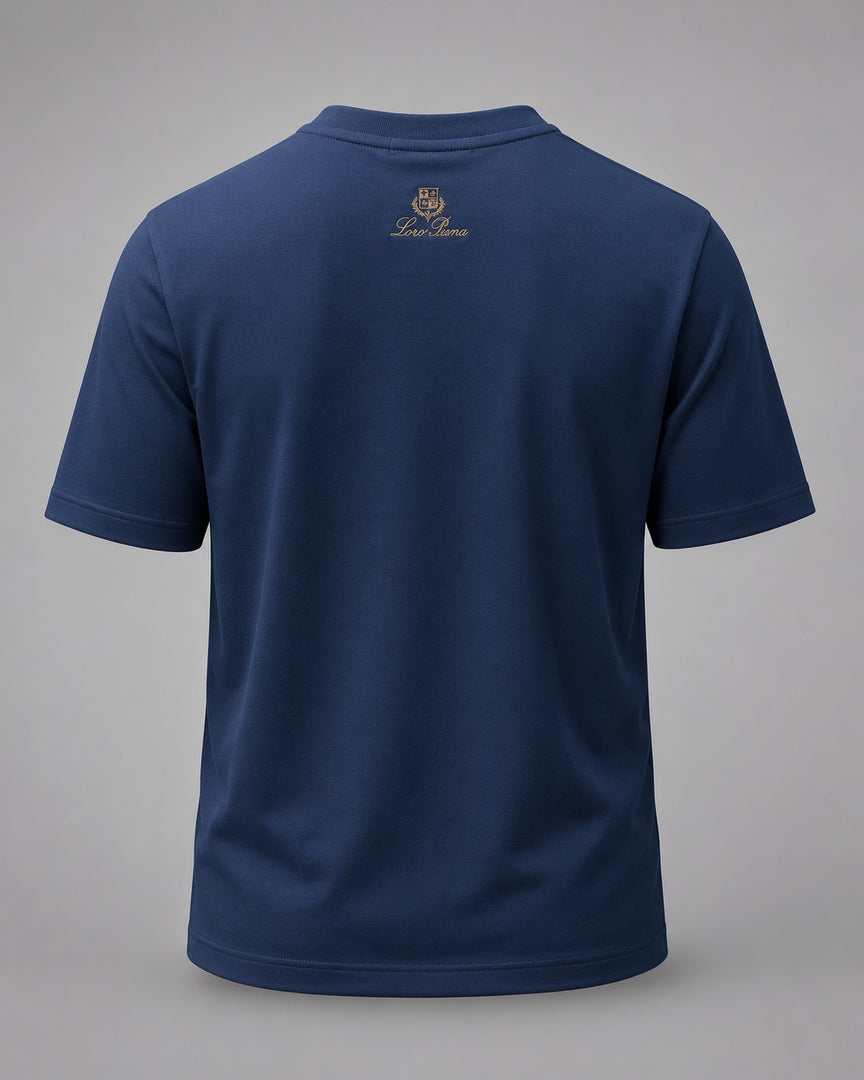 Deep Navy Textured Shield Tee