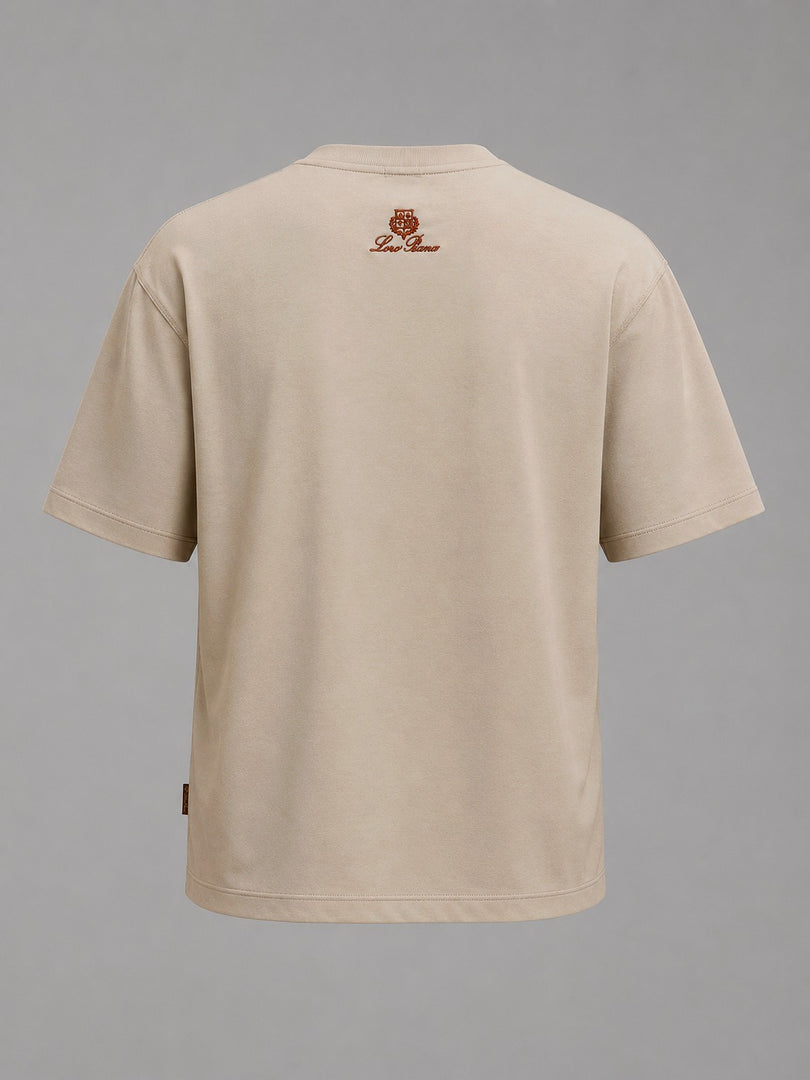 Loro Piano Desert Sand Textured Shield Tee