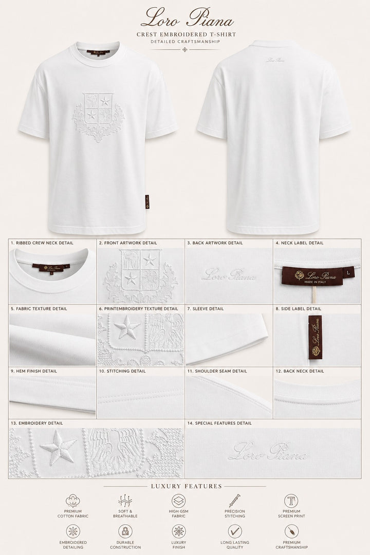 Chalk White Emblem Shield Tee