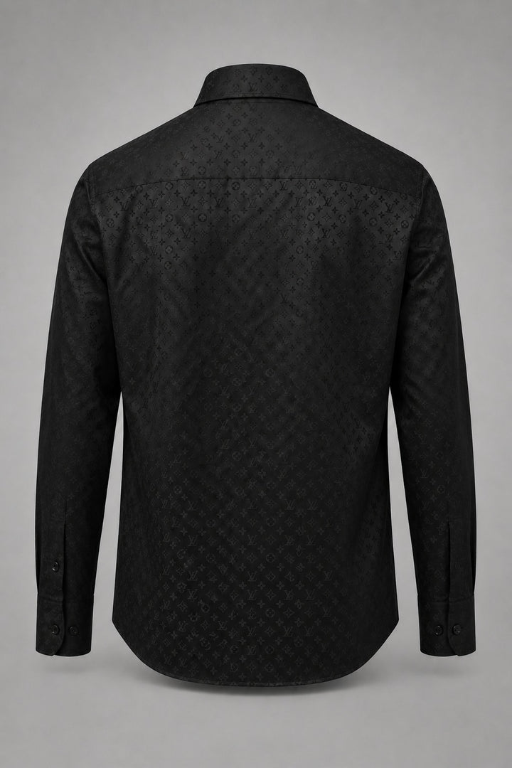 LV Monogram Jacquard Silk-Blend Shirt