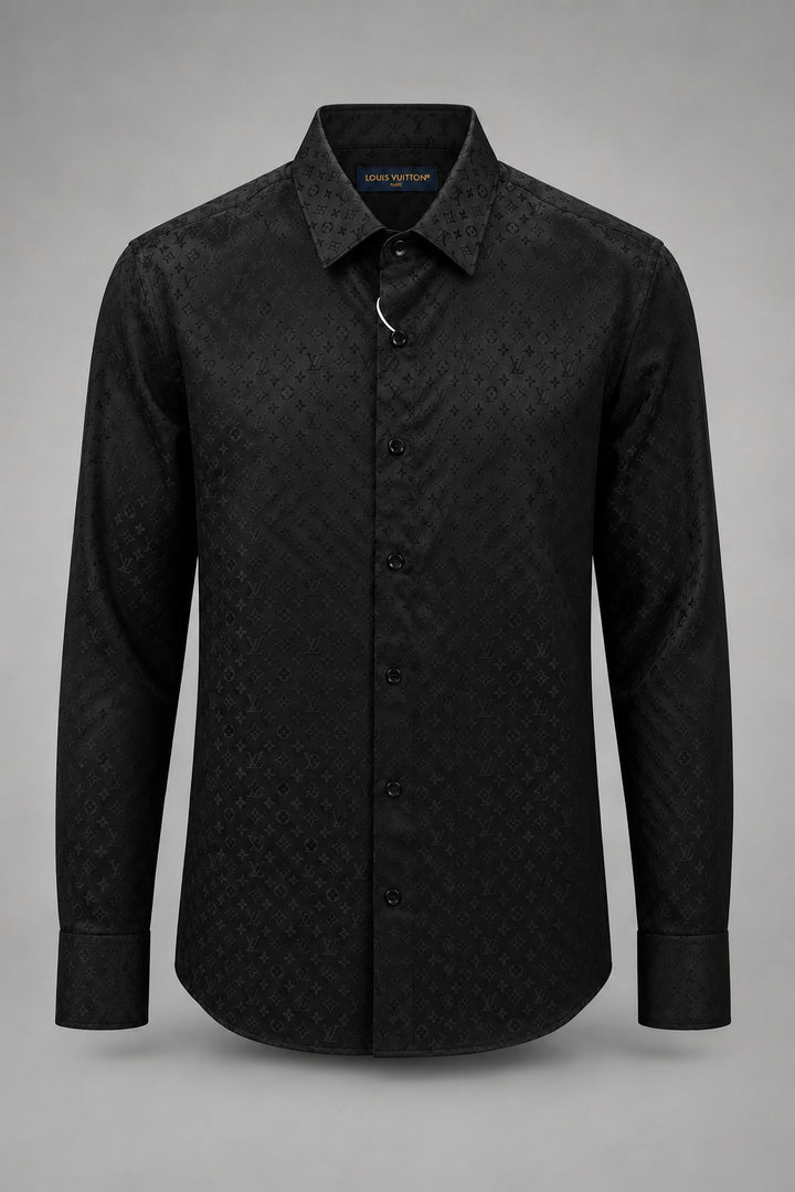 LV Monogram Jacquard Silk-Blend Shirt