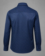 Load image into Gallery viewer, Louis Vuitton Cyan Damier-Infused Tailored Button-Down Shirt