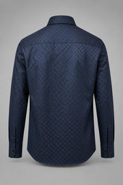 Navy Tone-on-Tone Monogram Top
