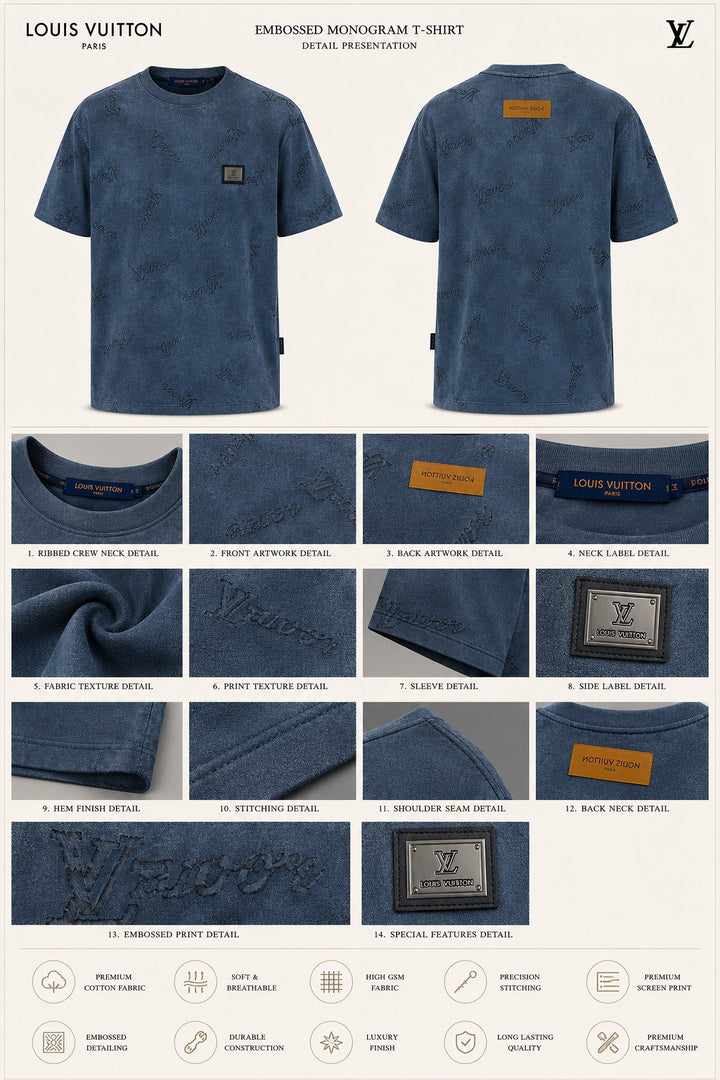 Mineral-Wash Monogram Statement Tee