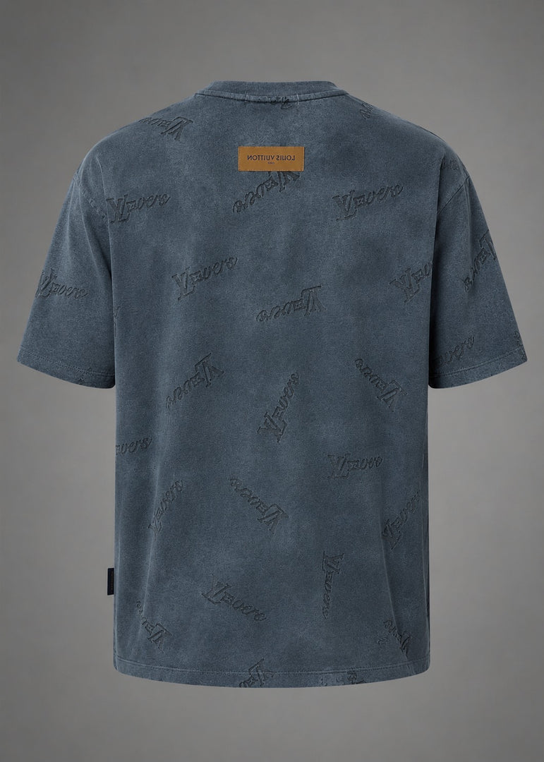 Mineral-Wash Monogram Statement Tee