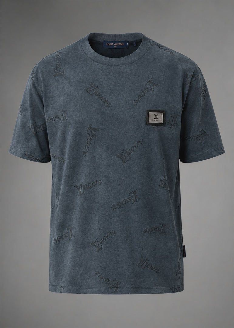 Mineral-Wash Monogram Statement Tee