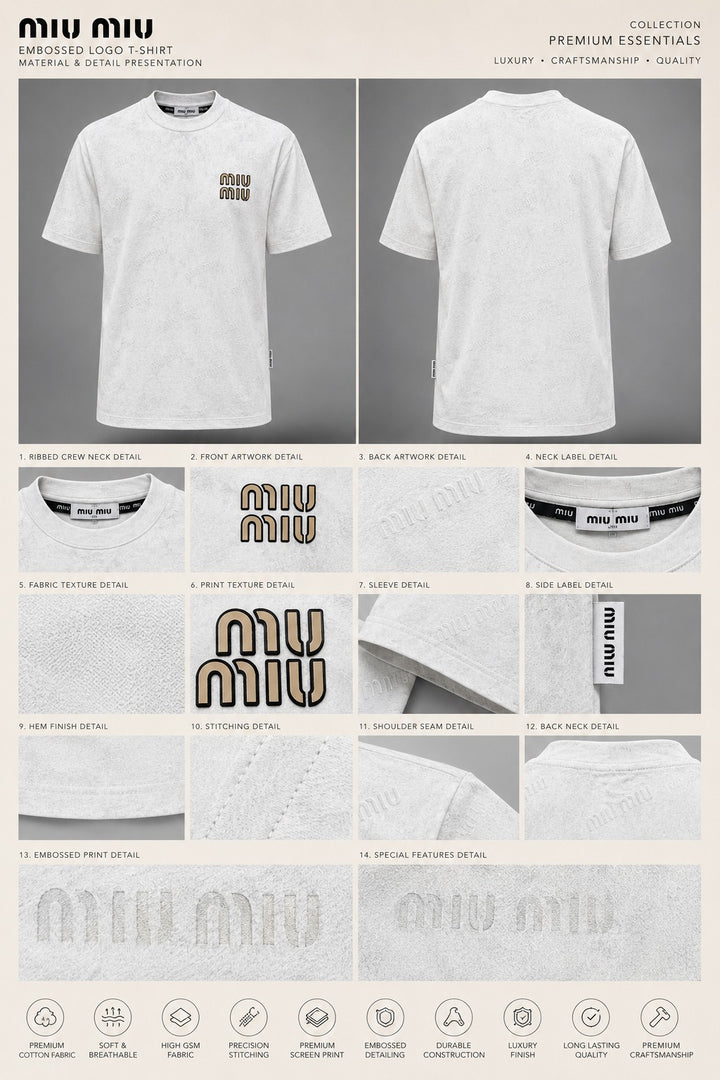 Alabaster Core Embossed Crew