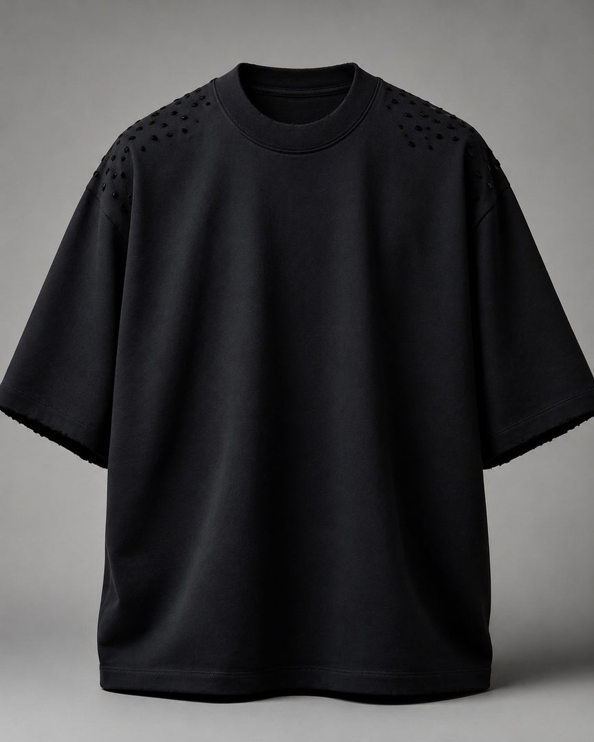 Matte Midnight Structural Stud T-shirt