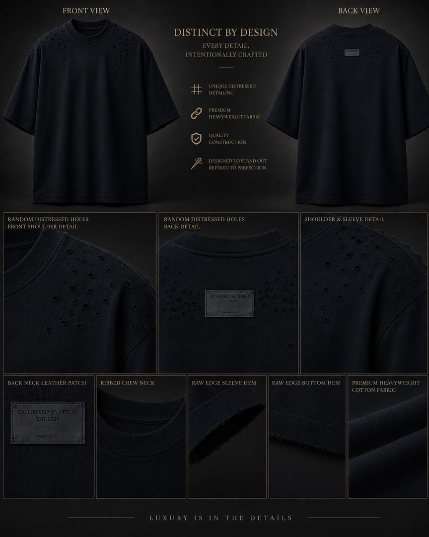 Matte Midnight Structural Stud T-shirt