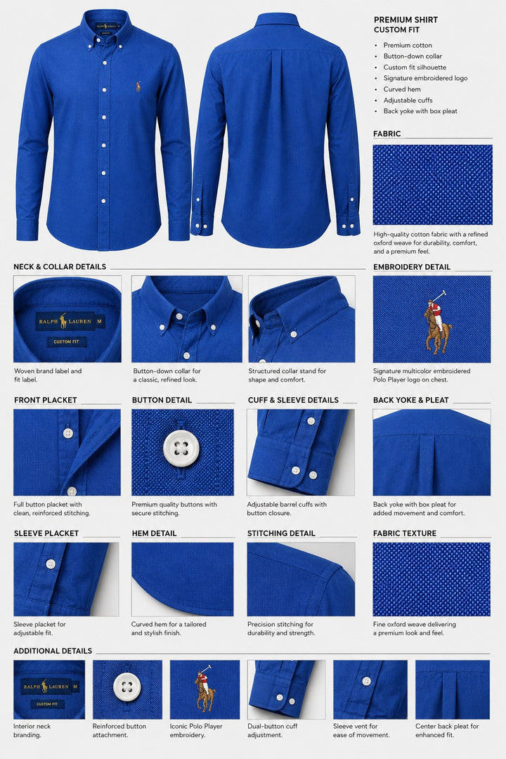 The Tailored Silhouette Cobalt Button-Down