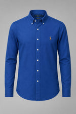 Load image into Gallery viewer, The Tailored Silhouette Cobalt Button-Down