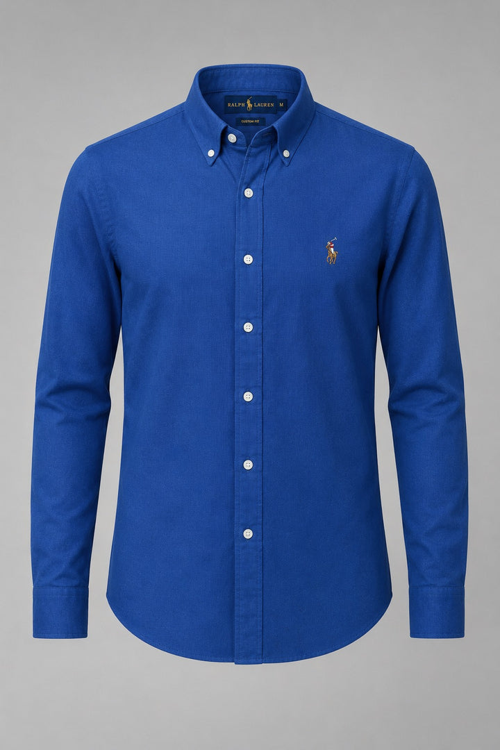 The Tailored Silhouette Cobalt Button-Down