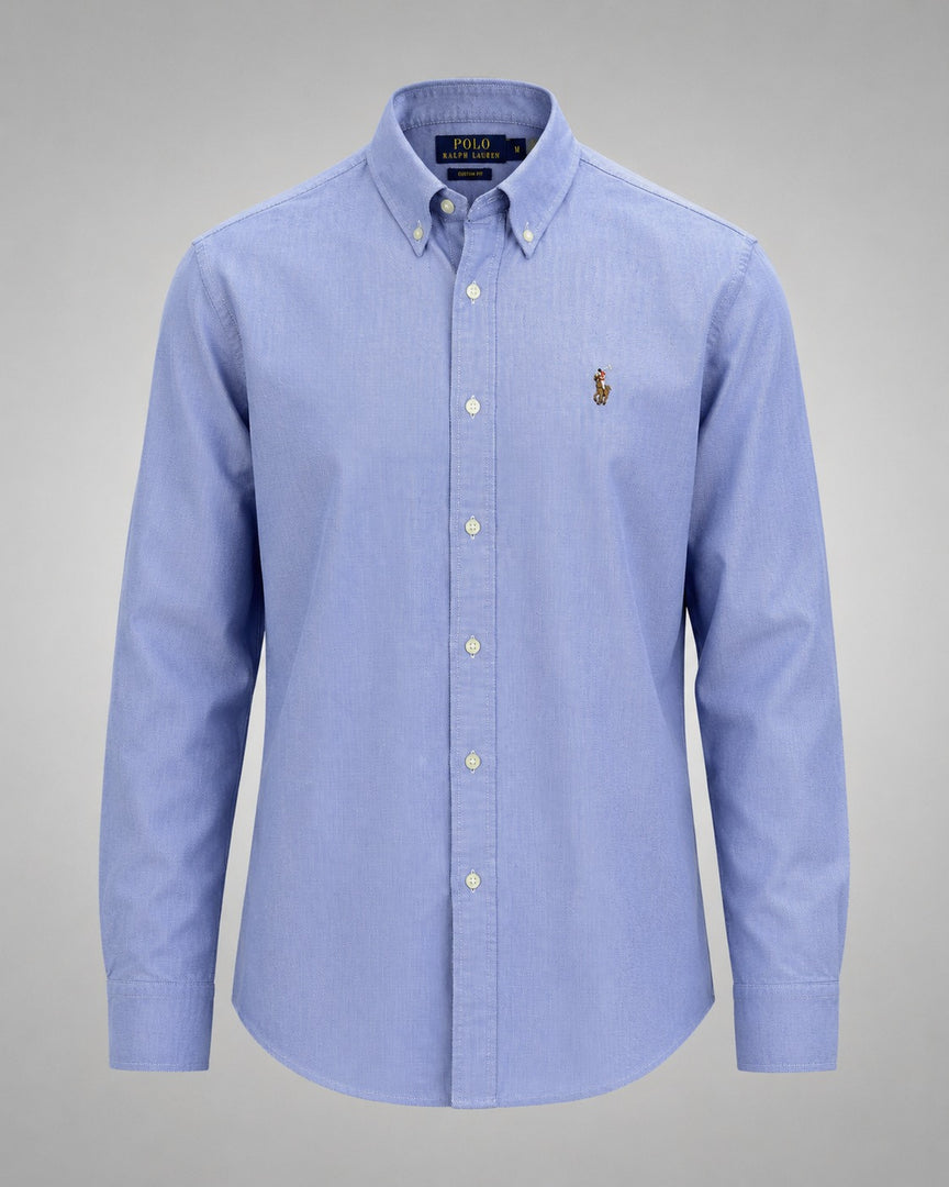 Polo Ralph Sky Blue Fine Cotton Oxford Shirt