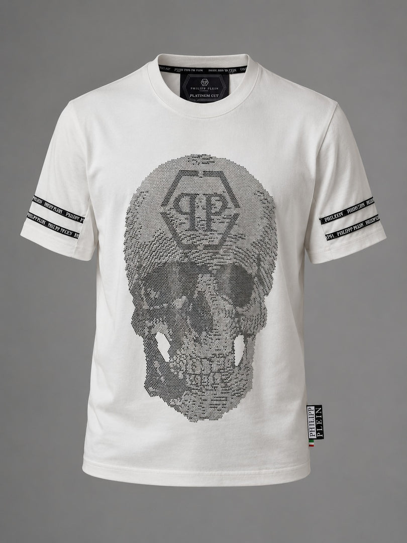 PHILLIP PLEIN Hex-Insignia Skull Strass Crew