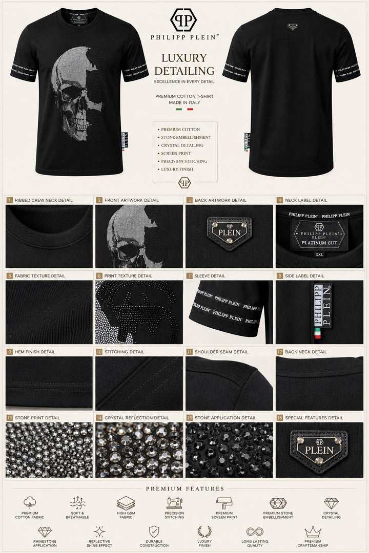Split-Gothic Matrix Nocturne Crystallized Tee