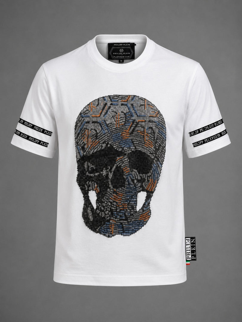 Phillip Plein Hex-Skull Strass Crew T-shirt