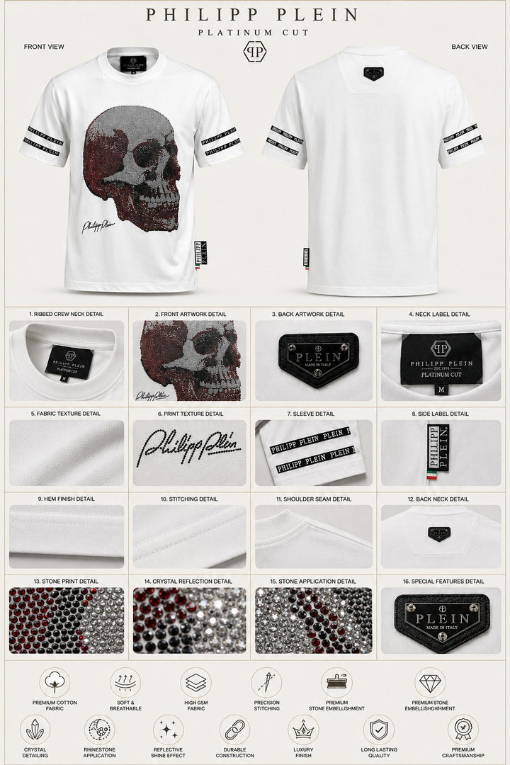 PP Blood-Stone Skull Crystal Tee