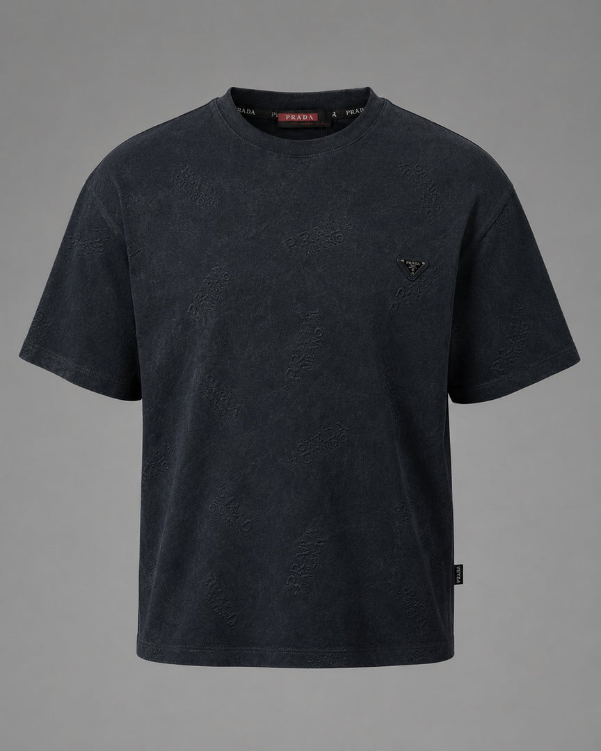 Washed Charcoal Allover Insignia Tee