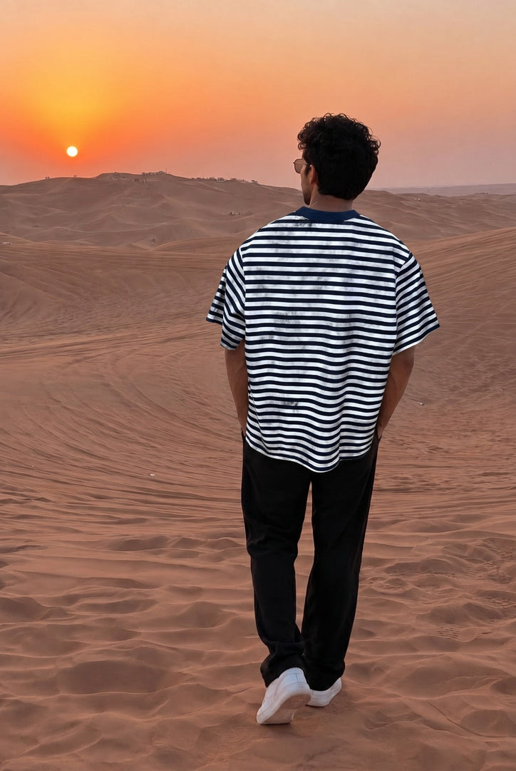 Eclipse Stripe Oversized Tee