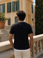 Load image into Gallery viewer, The Layered Contrast Notch-Neck Tee