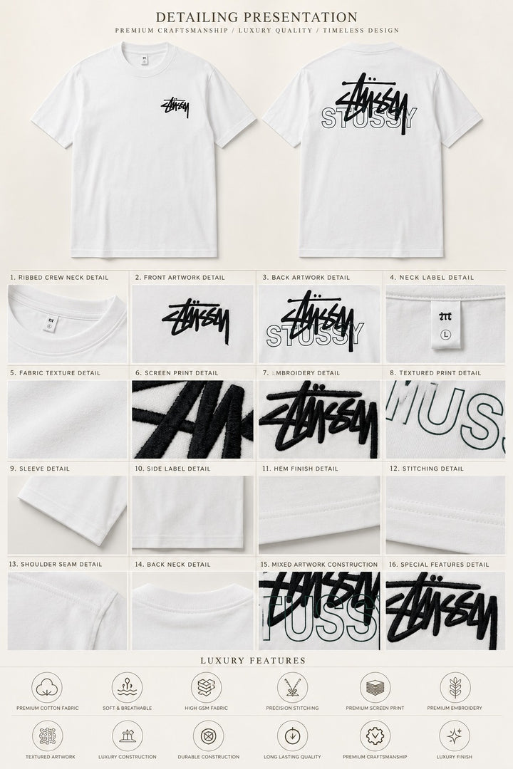 Stussy Optic White Forest Duet Top