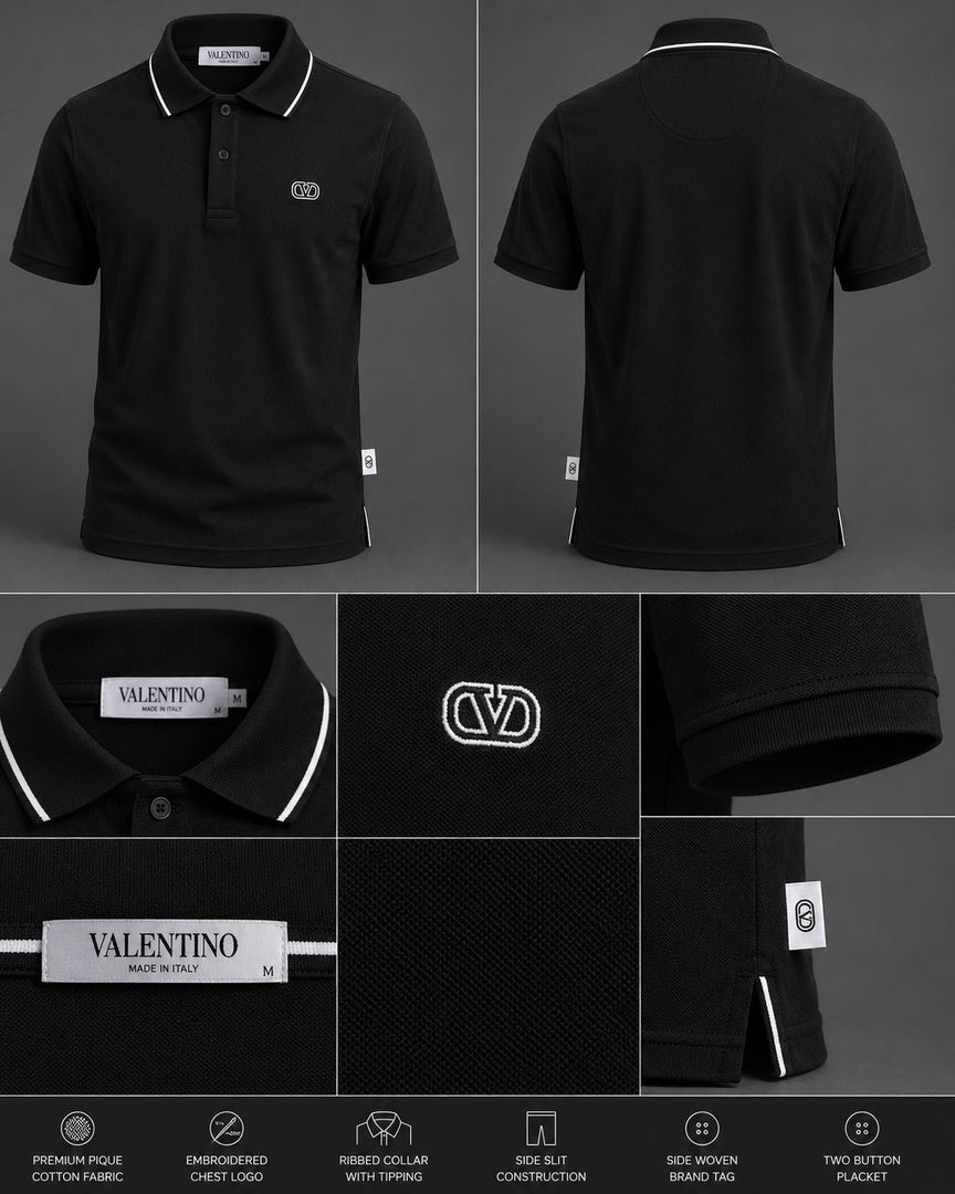 Valentino Nox Pique Polo
